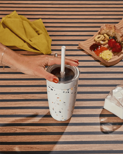 Insulated Tumbler With Straw Lid